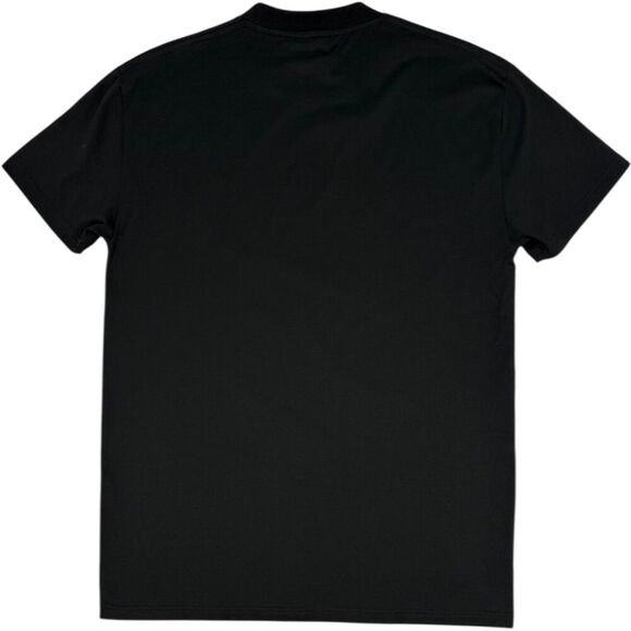 NEW Perofil Men's Short Sleeve Cotton Crew Neck T-Shirt Black Size 4 Medium - Picture 3 of 7